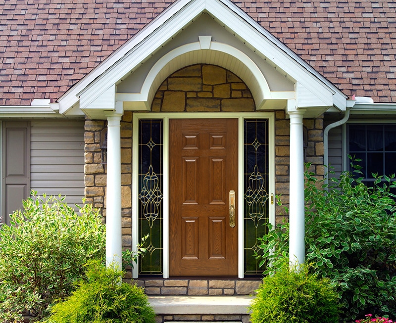 entry door on residential home